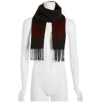 Steve Madden Lurex Striped Muffler Scarf, Red