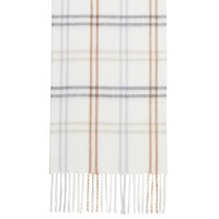Steve Madden Mid Weight Cozy Plaid Muffler Scarf, Natural
