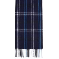 Steve Madden Mid Weight Cozy Plaid Muffler Scarf, Navy