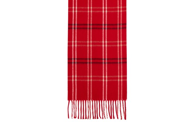  Mid Weight Cozy Plaid Muffler Scarf, Red