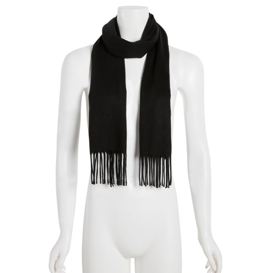  Mid Weight Solid Muffler Scarf, Black