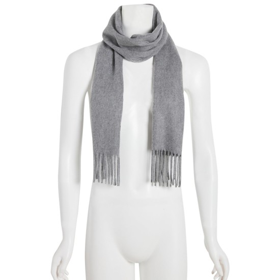  Mid Weight Solid Muffler Scarf, Gray