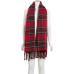  Plaid & Animal Print Reversible Blanket Wrap, Red One Size