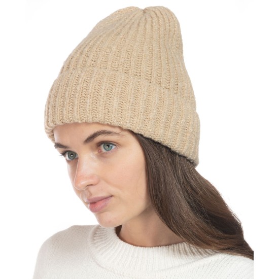 Style & Co Rib Solid Beanie With Lurex, Camel