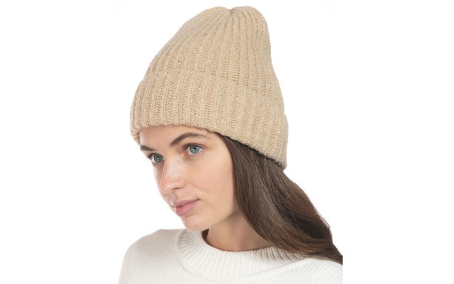 Style & Co Rib Solid Beanie With Lurex, Camel