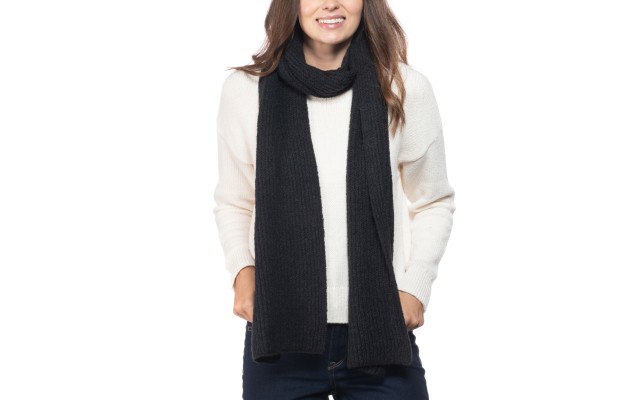Style & Co Rib Solid Scarf, Black