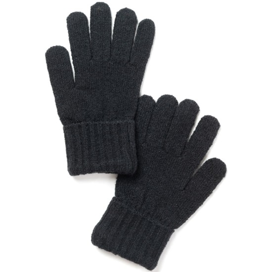 Style & Co Rib Solid Gloves, Black