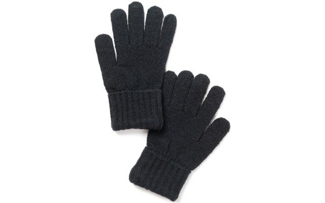 Style & Co Rib Solid Gloves, Black