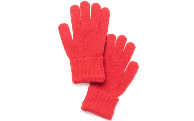 Style & Co Rib Solid Gloves, Red