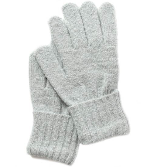 Style & Co Rib Solid Gloves With Lurex, Gray