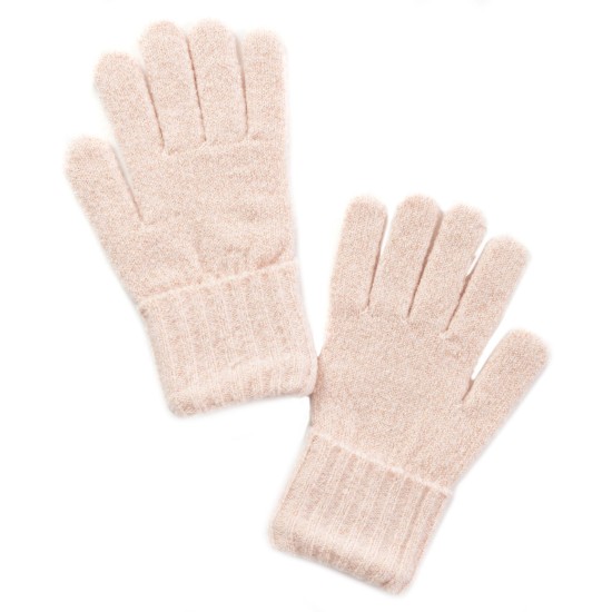 Style & Co Rib Solid Gloves With Lurex, Pink