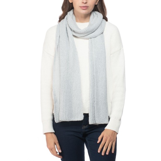 Style & Co Rib Solid Scarf With Lurex, Gray