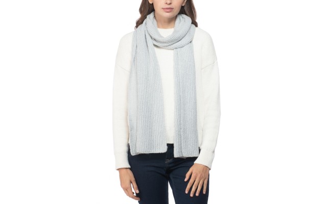 Style & Co Rib Solid Scarf With Lurex, Gray