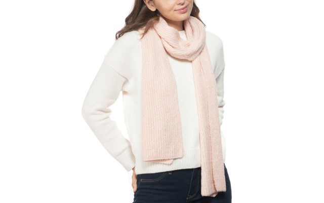 Style & Co Rib Solid Scarf With Lurex, Pink
