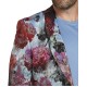  Mens Vibrante Metallic Sportcoat One-Button Blazer Jacket, Pink 48R