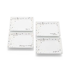 The Cellar Rectangular Confetti Appetizer Plates, Set of 4