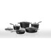  Forged Aluminum Diamond Tempered glass Cookware 10-Pc. Set