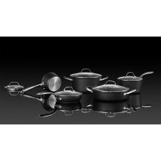 The Rock By Starfrit Forged Aluminum Diamond Tempered glass Cookware 10-Pc. Set