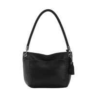 The Sak Flores Leather Small Hobo Bag, Black