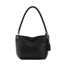The Sak Flores Leather Small Hobo Bag, Black