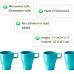  4 inch New Stone Mug Sets, Turquoise, Set Of 12