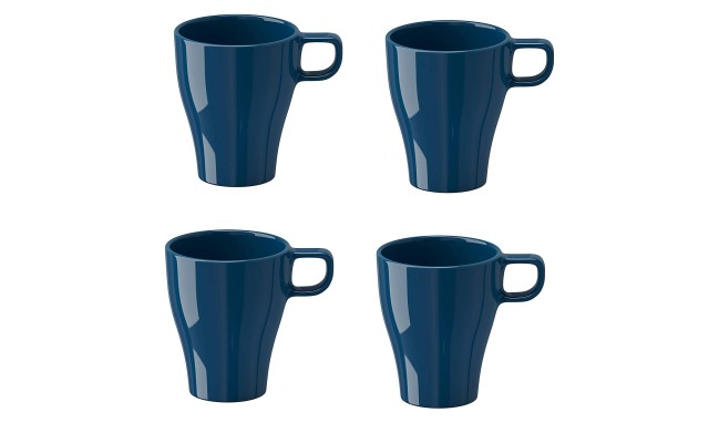  4 inch New Stone Mug Sets, Dark Turquoise, Set Of 12