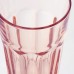  6 inch New Glassware Tumbler Sets, Pink, Set Of 12