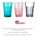  6 inch New Glassware Tumbler Sets, Turquoise, Set Of 12