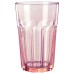  6 inch New Glassware Tumbler Sets, Pink, Set Of 12