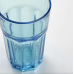  6 inch New Glassware Tumbler Sets, Blue, Set Of 12