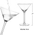  Crystal Martini Glass Sets, 8 oz, Clear Glass, Set of 6
