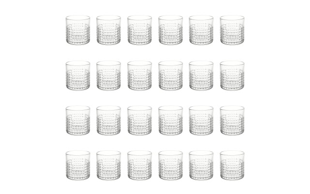  Special Whiskey Glass Sets, 10 oz, Clear Set, Set of 24