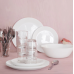  White 7 ½ inches Tempered Glass Side Plate Set, Set of 12