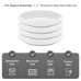  White 7 ½ inches Tempered Glass Side Plate Set, Set of 24