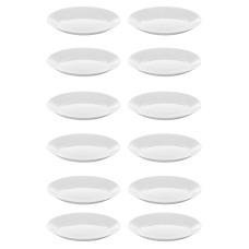 The Season Essentials White 7 ½ inches Tempered Glass Side Plate Set