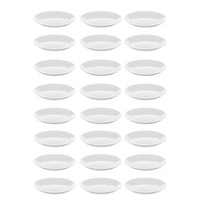 The Season Essentials White 7 ½ inches Tempered Glass Side Plate Set
