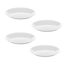 The Season Essentials White 7 ½ inches Tempered Glass Side Plate Set