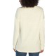  Soft Hand Feel Ladies' Speckled Detail Pullover, Ivory, 2X