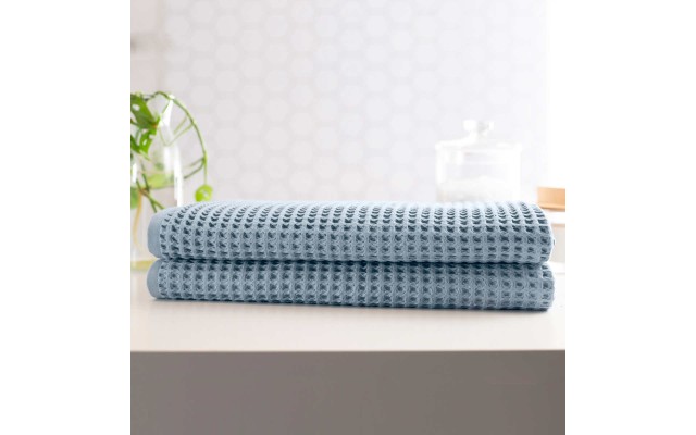  Super-absorbant Japanese Waffle  2-Piece Bath Sheet Set, 31