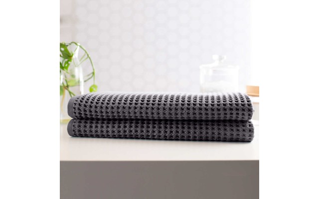  Super-absorbant Japanese Waffle  2-Piece Bath Sheet Set, 31