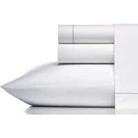 Vera Wang 400 Thread Count Sheet Set, Queen, White/Charcoal