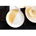  Two-Tone Glass White & Gold Dinner Plate