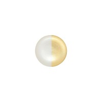 Vietri Two-Tone Glass White & Gold Dinner Plate