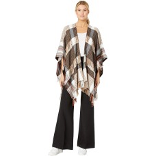 Vince Camuto Fringe Striped Ruana Topper