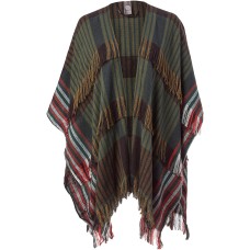 Vince Camuto Fringe Striped Ruana Topper