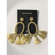 Women’s Baublebar Tassel Oval Hoop Earrings