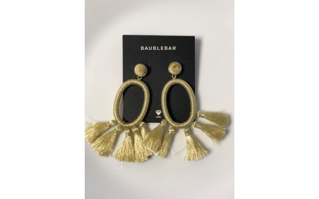 Women’s  Tassel Oval Hoop Earrings