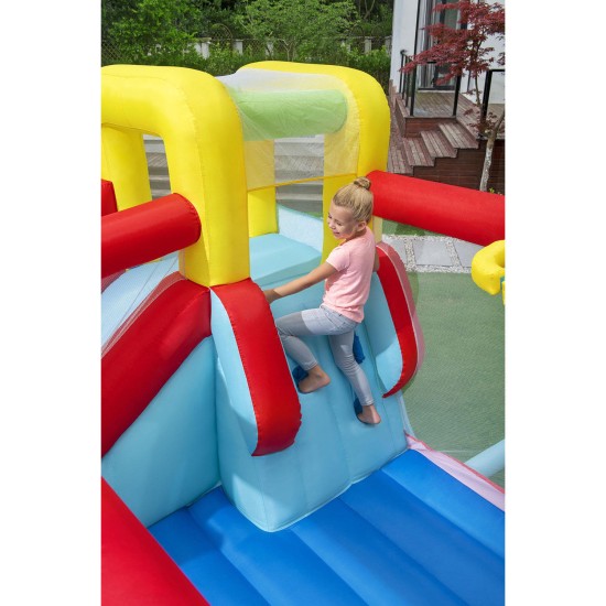  10′ Inflatable Bounce House Park with Basketball and Slide