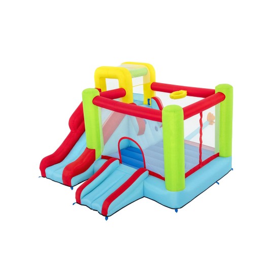  10′ Inflatable Bounce House Park with Basketball and Slide