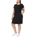  Ladies' Soft Lux Knee Length Dress, Black, Small